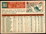 1959 Topps #263  Bud Daley  Back Thumbnail