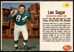 1962 Post Cereal #42  Leo Sugar  Front Thumbnail