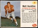 1962 Post Cereal #96  Matt Hazeltine  Front Thumbnail