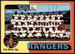 1975 Topps Mini #511   -  Billy Martin Rangers Team Checklist Front Thumbnail