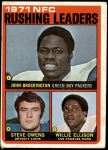 1972 Topps #2   -  John Brockington / Steve Owens / Willie Ellison NFC Rushing Leaders Front Thumbnail