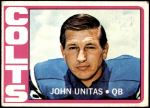 1972 Topps #165  Johnny Unitas  Front Thumbnail