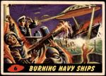 1962 Mars Attacks #6   Burning Navy Ships  Front Thumbnail