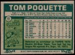 1977 Topps #93  Tom Poquette  Back Thumbnail