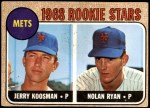 1968 Topps #177 A - Nolan Ryan / Jerry Koosman Mets Rookies Front Thumbnail