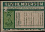 1977 Topps #242  Ken Henderson  Back Thumbnail