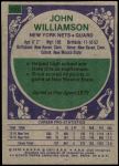 1975 Topps #251  John Williamson  Back Thumbnail