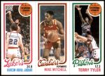 1980 Topps   -  Kareem Abdul-Jabbar / Mike Mitchell / Terry Tyler 132 / 56 / 81 Front Thumbnail