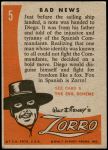 1958 Topps Zorro #5   Bad News Back Thumbnail