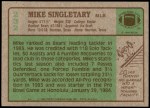 1984 Topps #232  Mike Singletary  Back Thumbnail