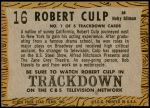 1958 Topps TV Westerns #16   Robert Culp Back Thumbnail