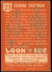 1952 Topps Look 'N See #25  George Eastman  Back Thumbnail