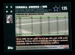 2007 Topps #135  Terrell Owens  Back Thumbnail