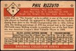 1953 Bowman #9  Phil Rizzuto  Back Thumbnail