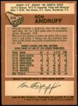 1978 O-Pee-Chee #315  Ron Andruff  Back Thumbnail