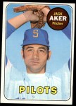  1969 Topps # 394 Pilots Rookies Lou Piniella/Marv Staehle  Seattle Pilots (Baseball Card) EX Pilots : Collectibles & Fine Art