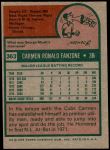 1975 Topps #363  Carmen Fanzone  Back Thumbnail