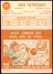 1963 Topps #27  Nick Pietrosante  Back Thumbnail