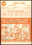 1963 Topps #137  Bernie Casey  Back Thumbnail