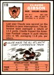 1966 Topps #110  Claude Gibson  Back Thumbnail