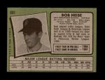 1971 Topps #691  Bob Heise  Back Thumbnail