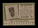 1971 Topps #643  Rick Reichardt  Back Thumbnail