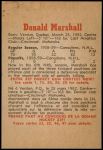 1959 Parkhurst #37  Don Marshall  Back Thumbnail