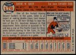1957 Topps #176 COR Gene Baker  Back Thumbnail