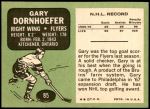 1970 Topps #85  Gary Dornhoefer  Back Thumbnail