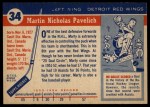 1954 Topps #34  Marty Pavelich  Back Thumbnail