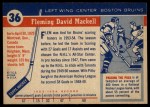 1954 Topps #36  Fleming Mackell  Back Thumbnail