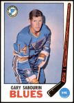 1969 Topps #19  Gary Sabourin  Front Thumbnail