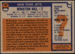 1976 Topps #88  Winston Hill  Back Thumbnail