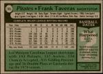 1979 Topps #165  Frank Taveras  Back Thumbnail