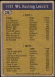 1974 Topps #328   -  O.J. Simpson / John Brockington  Rushing Leaders Back Thumbnail