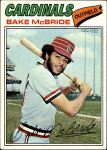 1977 Topps #516  Bake McBride  Front Thumbnail