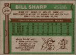 1976 Topps #244  Bill Sharp  Back Thumbnail