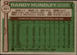 1976 Topps #351  Randy Hundley  Back Thumbnail