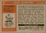 1972 Topps #82  Dave Burrows  Back Thumbnail