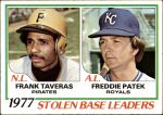 1978 Topps #204   -  Frank Taveras / Freddie Patek SB Leaders Front Thumbnail