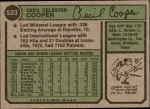 1974 Topps #523  Cecil Cooper  Back Thumbnail