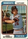 1974 Topps #249  George Mitterwald  Front Thumbnail