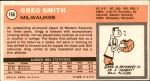 1970 Topps #166  Greg Smith   Back Thumbnail