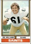 1974 Topps #42 ONE Del Williams  Front Thumbnail