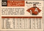 1959 Topps #525  Jim Coates  Back Thumbnail
