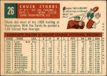1959 Topps #26  Chuck Stobbs  Back Thumbnail
