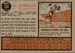 1962 Topps #556  Al Spangler  Back Thumbnail