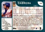 2001 Topps #113  Orlando Cabrera  Back Thumbnail