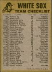 1974 Topps Red Team Checklist   White Sox Team Checklist Back Thumbnail