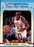 1988 Fleer Stickers #7  Michael Jordan  Front Thumbnail